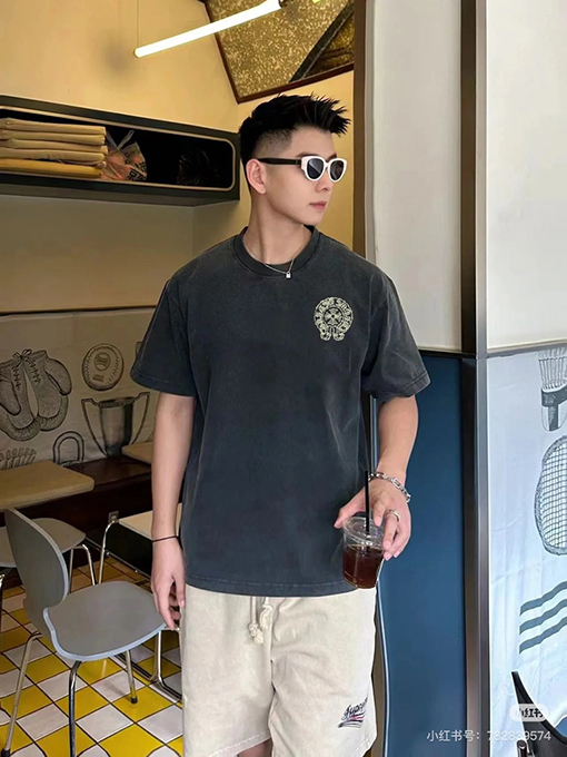クロムハーツ新しい馬蹄花マーク半袖Tシャツ