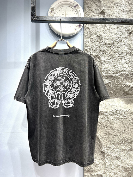 クロムハーツ新しい馬蹄花マーク半袖Tシャツ