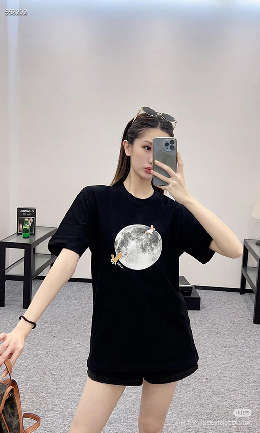 ロエベコピー新しいコラボレーションシリーズ月のウサギの半袖Tシャツ