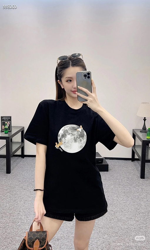 ロエベコピー新しいコラボレーションシリーズ月のウサギの半袖Tシャツ