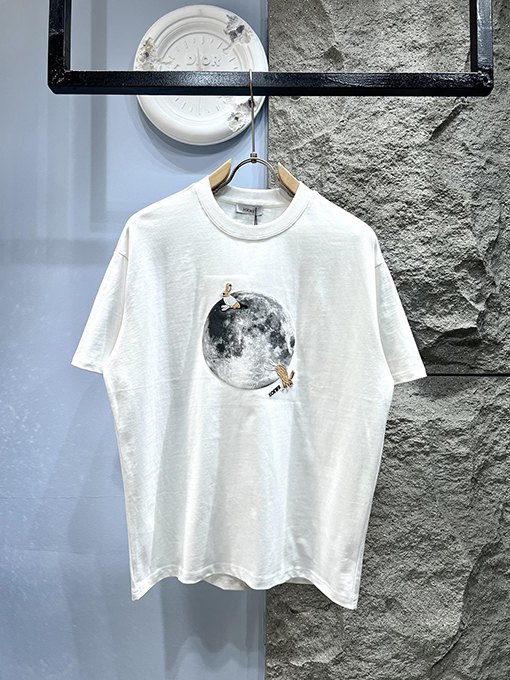 ロエベコピー新しいコラボレーションシリーズ月のウサギの半袖Tシャツ