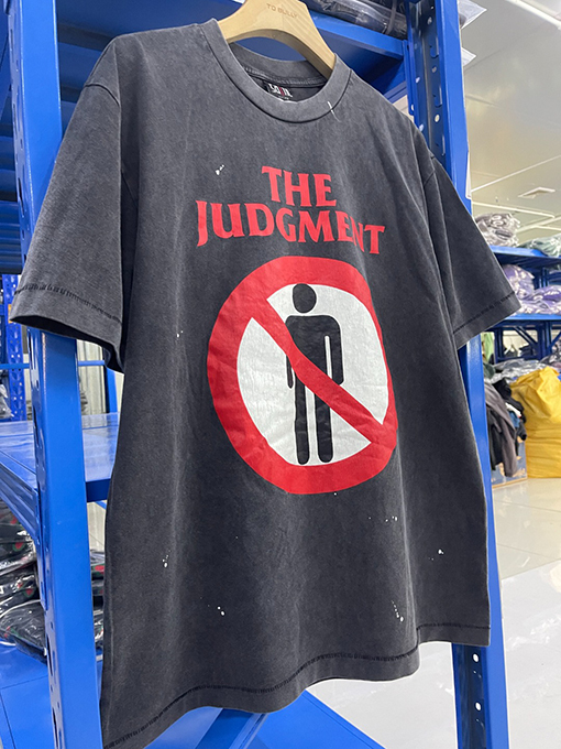 セント マイケル25SS“THE JUDGMENT”禁止ウォッシュヴィンテージTシャツ