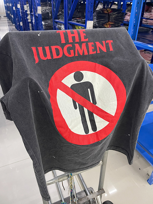 セント マイケル25SS“THE JUDGMENT”禁止ウォッシュヴィンテージTシャツ