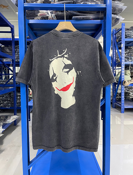 セント マイケル25SS“BIG MESS”蝶しかめっ面ウォッシュヴィンテージTシャツ