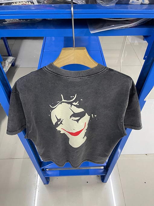 セント マイケル25SS“BIG MESS”蝶しかめっ面ウォッシュヴィンテージTシャツ