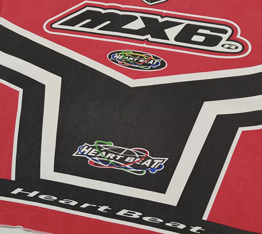 セント マイケル2025SS MX6 L/S TEレーシングスタイルクラックウォッシュヴィンテージ長袖Tシャツ