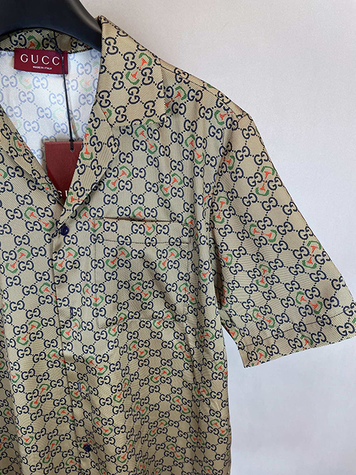 グッチスーパーコピーダブルGプリント半袖シャツ