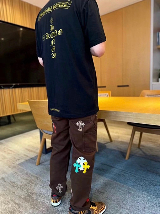 クロムハーツコピー新しいサンスクリット語のウォッシュTシャツ