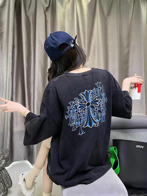 クロムハーツコットンのウォッシュTシャツ