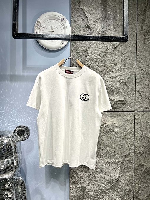 グッチプリントサイン入り半袖Tシャツ