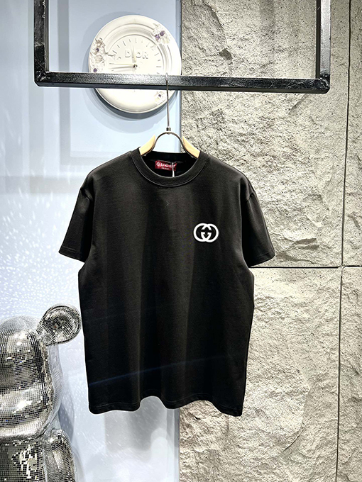 グッチプリントサイン入り半袖Tシャツ