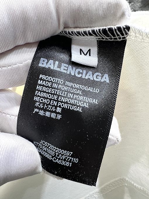 バレンシアガ新しい厚手のプレス文字半袖Tシャツ