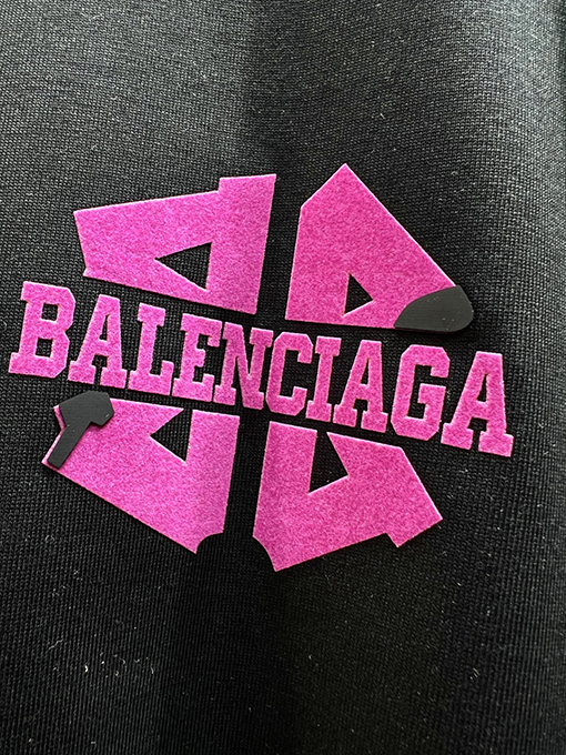 バレンシアガ新しい厚手のプレス文字半袖Tシャツ