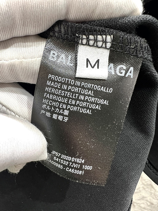 バレンシアガ新しい厚手のプレス文字半袖Tシャツ
