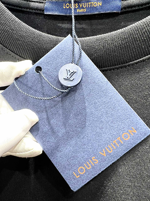 ルイヴィトンコピーロゴ刺繍半袖Tシャツ