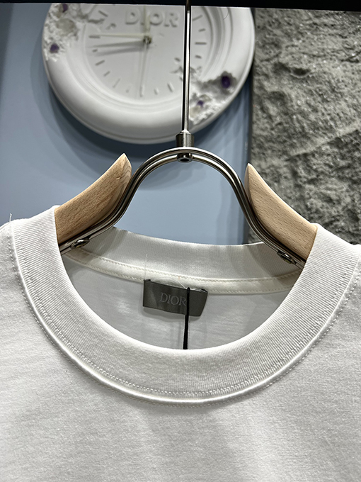 ディオール刺繍花柄半袖Tシャツ