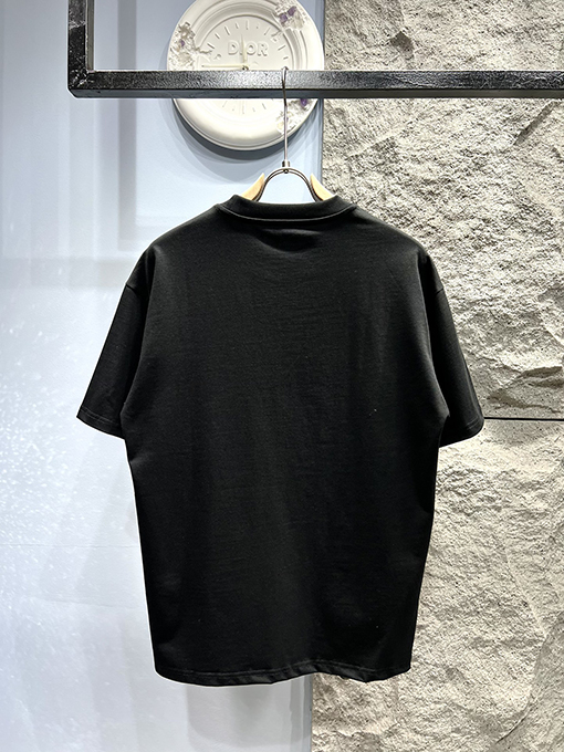 ディオール刺繍花柄半袖Tシャツ