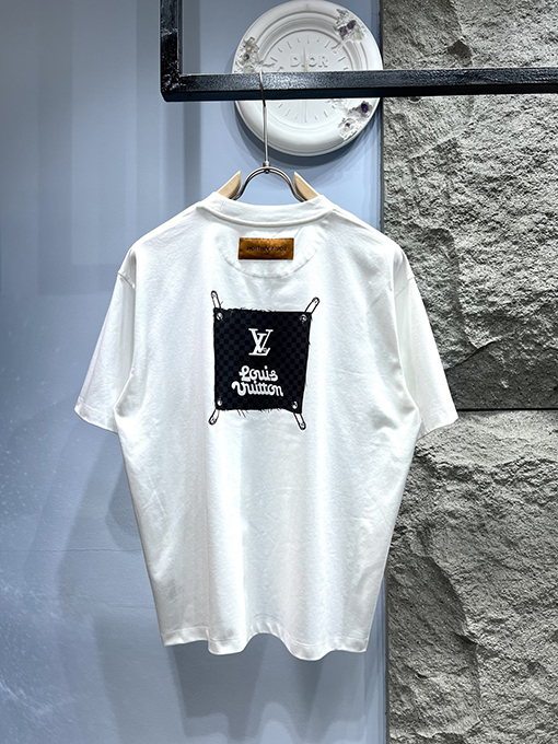 ルイヴィトンコピーマイクロサイン半袖Tシャツ