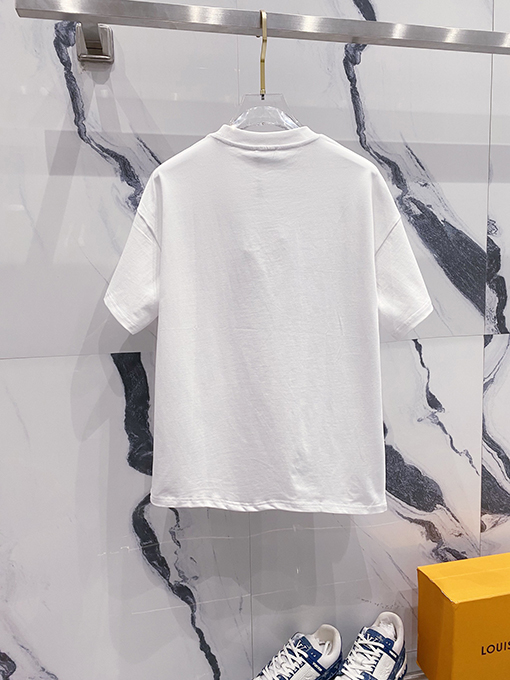 ディオールコピー手描きロゴ半袖Tシャツ