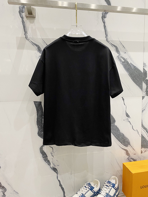 ディオールコピー手描きロゴ半袖Tシャツ