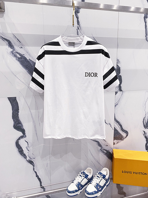 ディオールCD 47プリントロゴ公式半袖Tシャツ