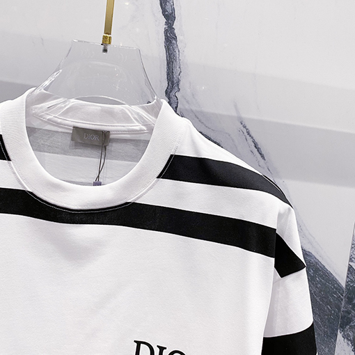 ディオールCD 47プリントロゴ公式半袖Tシャツ