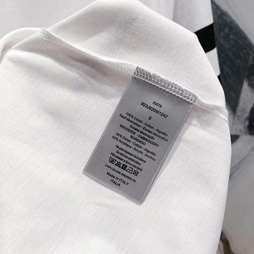 ディオールCD 47プリントロゴ公式半袖Tシャツ