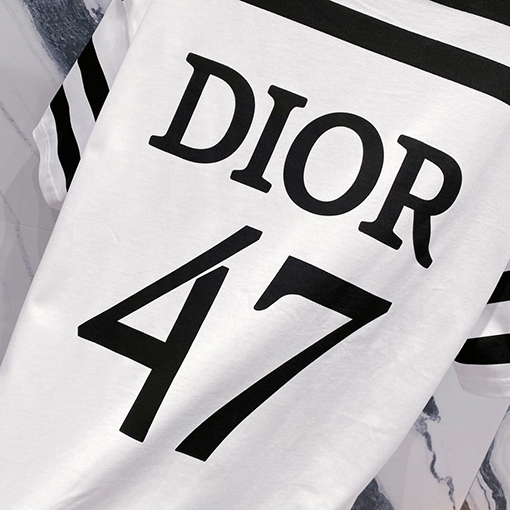 ディオールCD 47プリントロゴ公式半袖Tシャツ