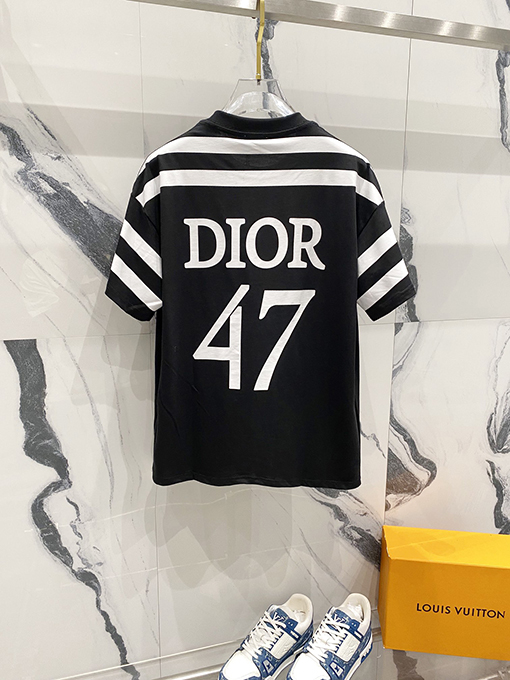 ディオールCD 47プリントロゴ公式半袖Tシャツ