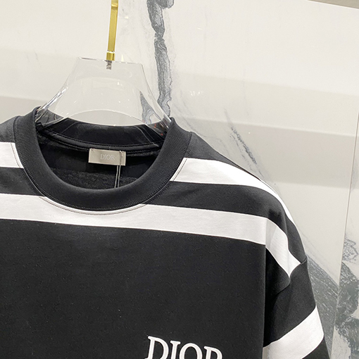 ディオールCD 47プリントロゴ公式半袖Tシャツ