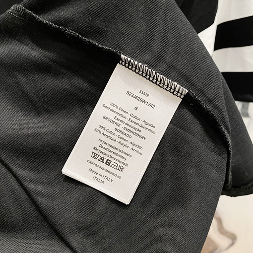 ディオールCD 47プリントロゴ公式半袖Tシャツ