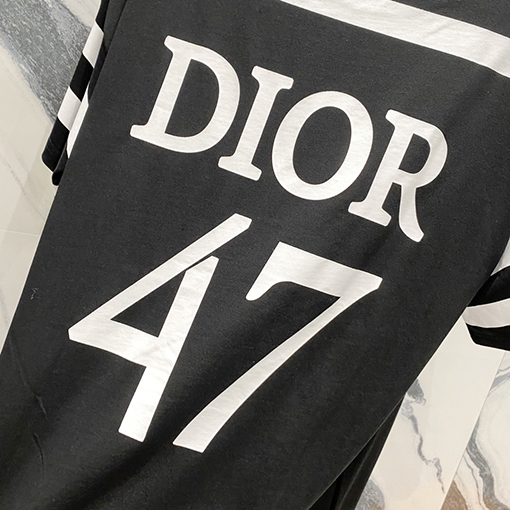 ディオールCD 47プリントロゴ公式半袖Tシャツ