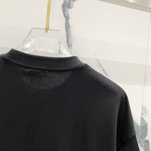 ディオール CDアルファベット漫画小さな恐竜刺繍公式半袖Tシャツ