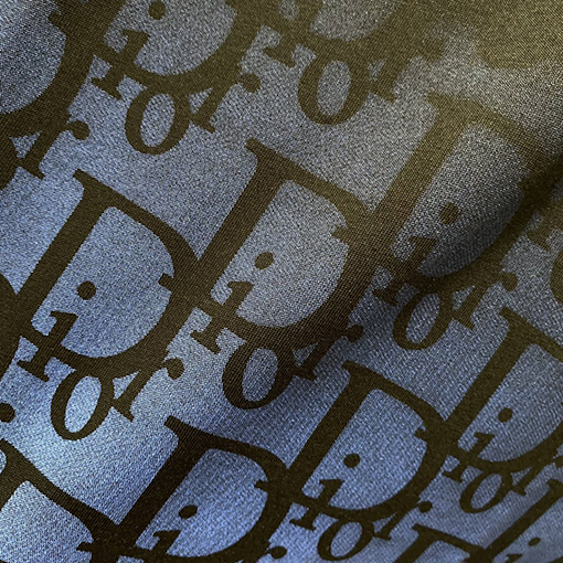 ディオール刺繍CDアルファベットロゴヴィンテージグラデーションプリント半袖Tシャツ