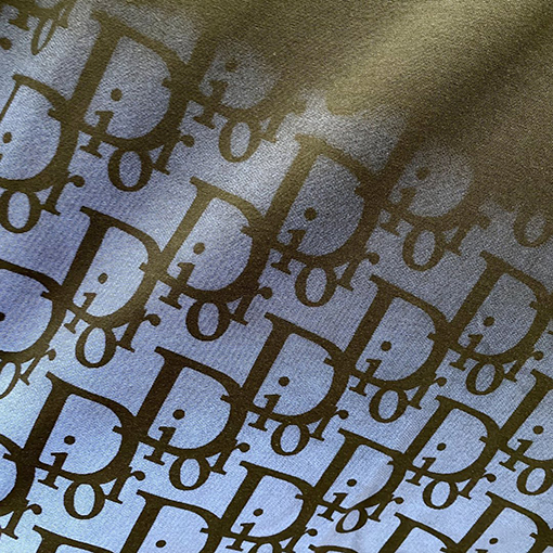 ディオール刺繍CDアルファベットロゴヴィンテージグラデーションプリント半袖Tシャツ