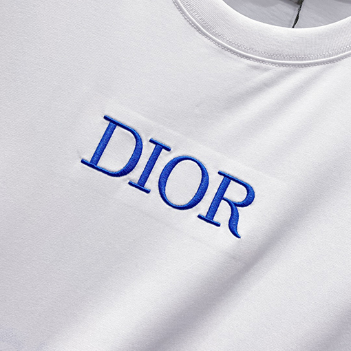 ディオール刺繍CDアルファベットロゴヴィンテージグラデーションプリント半袖Tシャツ