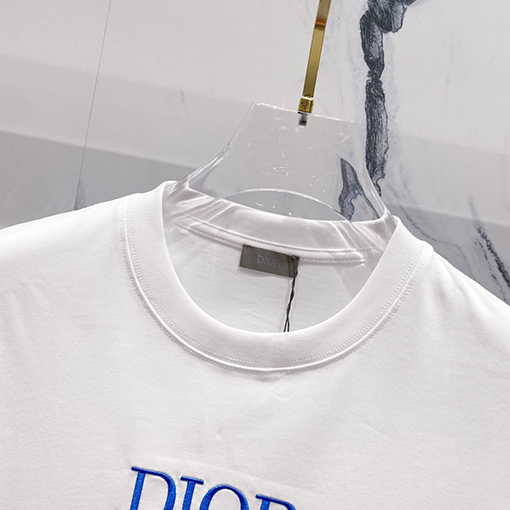 ディオール刺繍CDアルファベットロゴヴィンテージグラデーションプリント半袖Tシャツ
