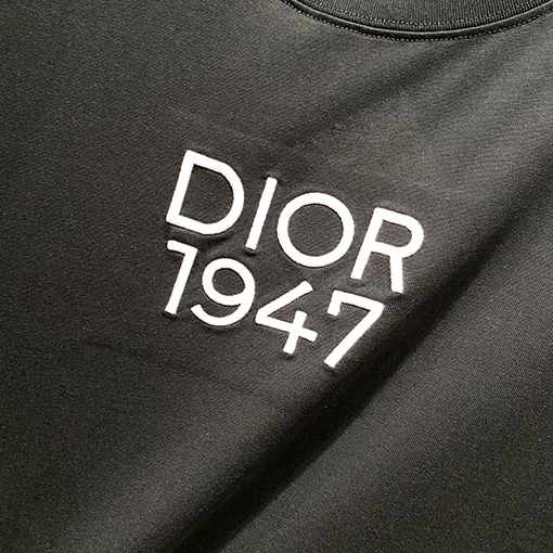 ディオール1947刺繍ロゴ公式半袖Tシャツ