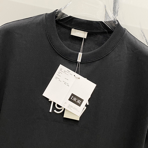 ディオール1947刺繍ロゴ公式半袖Tシャツ