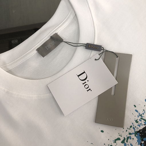ディオール新ロゴプリントカップル半袖Tシャツ