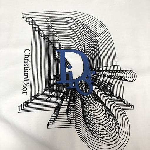 ディオール大きなロゴプリント ロゴ半袖Tシャツ