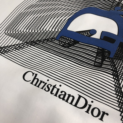 ディオール大きなロゴプリント ロゴ半袖Tシャツ