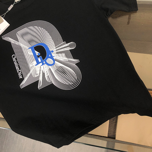 ディオール大きなロゴプリント ロゴ半袖Tシャツ