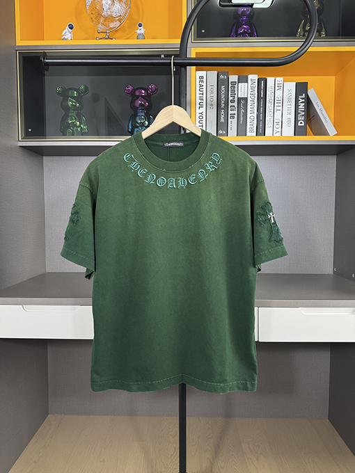 クロムハーツ新しい十字布水洗いスプレー半袖Tシャツ
