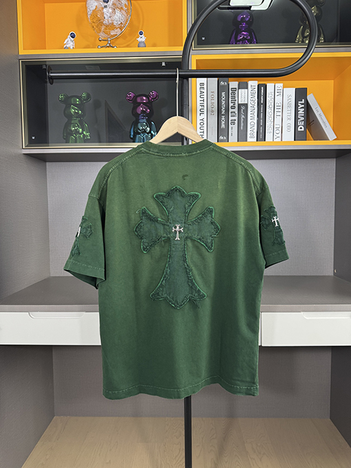 クロムハーツ新しい十字布水洗いスプレー半袖Tシャツ
