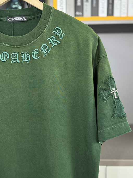 クロムハーツ新しい十字布水洗いスプレー半袖Tシャツ