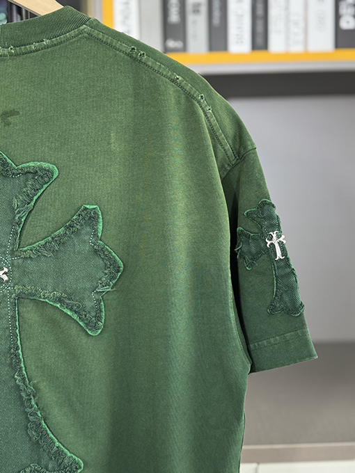 クロムハーツ新しい十字布水洗いスプレー半袖Tシャツ