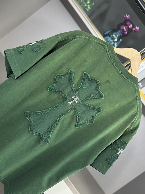 クロムハーツ新しい十字布水洗いスプレー半袖Tシャツ