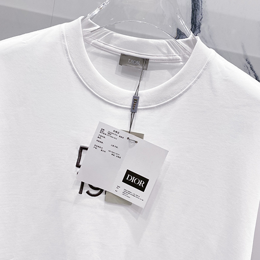 ディオールクラシックCDアルファベット1947刺繍ロゴ公式Tシャツ