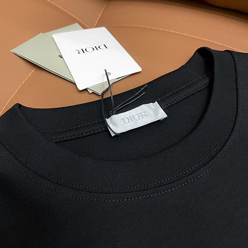 ディオール25ss新しいブティック刺繍文字ロゴ半袖ラウンドネックTシャツ